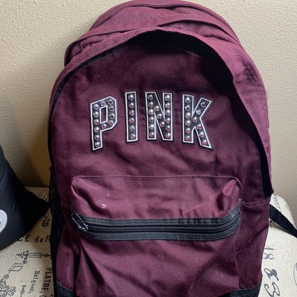 victoria secret pink backpack purple
